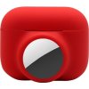 Silikónové puzdro Resistant 2 v 1 červené – Apple AirPods Pro + Apple AirTag Silikónové puzdro Resistant 2 v 1 červené – Apple AirPods Pro + Apple AirTag