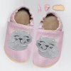 Detské barefoot papuče mačička fialové do škôlky semišové 22/23 Detské barefoot papuče mačička fialové do škôlky semišové 22/23