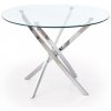 Halmar | Jedálenský stôl ESTEN priehľadný/strieborný | V-CH-RAYMOND-ST-CHROM Halmar | Jedálenský stôl ESTEN priehľadný/strieborný | V-CH-RAYMOND-ST-CHROM