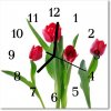 Nástenné sklenené hodiny Tulipány 30x30 cm Nástenné sklenené hodiny Tulipány 30x30 cm