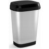 Kis Odpadkový kôš plast 50 l strieborný