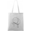 Rakety na stolný tenis jedným ťahom - Taška bavlnená - 42 x 38 cm ( Biela ) Rakety na stolný tenis jedným ťahom - Taška bavlnená - 42 x 38 cm ( Biela )