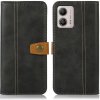 Peňaženkové kožené puzdro Thread na Motorola Moto G13 / G23 / G53 5G - Čierna Peňaženkové kožené puzdro Thread na Motorola Moto G13 / G23 / G53 5G - Čierna