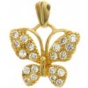 Prívesok ZLATÝ MOTÝĽ s kamienkami Prívesok ZLATÝ MOTÝĽ s kamienkami