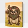 Vymalujsisam.sk Maľovanie podľa čísiel - Lev s ružovými líčkami Veľkosť: 40x60cm, Rám: Na kartónovej doske Vymalujsisam.sk Maľovanie podľa čísiel - Lev s ružovými líčkami Veľkosť: 40x60cm, Rám: Na kartónovej doske