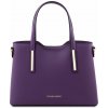 Kožená kabelka Olimpia Tuscany Leather Farba: Fialová Kožená kabelka Olimpia Tuscany Leather Farba: Fialová