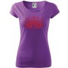 Folklór - dva kone - Dámske tričko Pure - XL ( Fialová ) Folklór - dva kone - Dámske tričko Pure - XL ( Fialová )