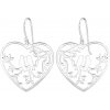 For Silver NÁUŠNICE SRDCA BIRD - STRIEBRO 925 For Silver NÁUŠNICE SRDCA BIRD - STRIEBRO 925