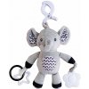 babyted Slon chrastítko plyš - 30 cm - závěs na postýlku / kočárek na kartě babyted Slon chrastítko plyš - 30 cm - závěs na postýlku / kočárek na kartě