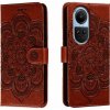 Peňaženkové kožené puzdro Mandala na OPPO Reno10 5G/10 Pro 5G - Hnedá Peňaženkové kožené puzdro Mandala na OPPO Reno10 5G/10 Pro 5G - Hnedá