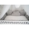 BELISIMA Zamatová súprava do postieľky mantinel + vankúše grey 230x15 sivá BELISIMA Zamatová súprava do postieľky mantinel + vankúše grey 230x15 sivá
