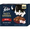 Felix Tasty Shreds hovädzie kura kačka a morka v šťave 12 x 80 g Felix Tasty Shreds hovädzie kura kačka a morka v šťave 12 x 80 g