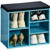 KESPER KESPER Stojan na topánky s lavičkou tyrkysový 51,5 x 48 x 29,5 cm KESPER KESPER Stojan na topánky s lavičkou tyrkysový 51,5 x 48 x 29,5 cm
