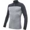 Sensor merino BOLD pánské triko dlhý rukáv zip cool gray/anthracite
