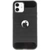 AppleMix Kryt FORCELL Carbon pre Apple iPhone 12 / 12 Pro - gumový - s výrezom pre logo - čierny AppleMix Kryt FORCELL Carbon pre Apple iPhone 12 / 12 Pro - gumový - s výrezom pre logo - čierny