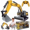 VEĽKÝ DIAĽKOVO OVLÁDANÝ BAGER BULDOZÉR STAVEBNÝ STROJ PILOT kov LED VEĽKÝ DIAĽKOVO OVLÁDANÝ BAGER BULDOZÉR STAVEBNÝ STROJ PILOT kov LED