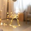 ACA Lighting LED vianočné zvonček do okna teplá biela farba IP20 3xAAA prísavka
