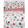 bavlna obliečky Renforcé Kvety tulipánov červené 140x220 70x90