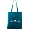 Shiba-Inu EKG - Taška bavlnená - 42 x 38 cm ( Petrolejová ) Shiba-Inu EKG - Taška bavlnená - 42 x 38 cm ( Petrolejová )