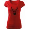 T-ričko Deer dámske tričko Farba trička: Červená, Veľkosť: XS T-ričko Deer dámske tričko Farba trička: Červená, Veľkosť: XS