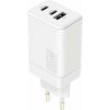 MaxLife Nabíječka PD QC MXTC-08-65ACC 2x USB-C 1x USB 65W bílá MaxLife Nabíječka PD QC MXTC-08-65ACC 2x USB-C 1x USB 65W bílá