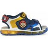 Chlapčenské sandále Geox, J SANDAL ANDROID BOY modrá,žltá 24 Chlapčenské sandále Geox, J SANDAL ANDROID BOY modrá,žltá 24