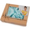Saténová Beauty sada na spanie, obliečka a scrunchie gumička tyrkys 1ks Saténová Beauty sada na spanie, obliečka a scrunchie gumička tyrkys 1ks