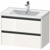 DURAVIT Ketho 2 závesná skrinka pod umývadlo, 2 zásuvky, 784 x 455 x 549 mm, biela vysoký lesk, K25283022220000 DURAVIT Ketho 2 závesná skrinka pod umývadlo, 2 zásuvky, 784 x 455 x 549 mm, biela vysoký lesk, K25283022220000