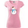 Snehuliak so šálom - Dámske tričko Pure - 2XL ( Ružová ) Snehuliak so šálom - Dámske tričko Pure - 2XL ( Ružová )