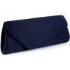 Kabelka listová kabelka saténová s vrúbkovanou štruktúrou tmavá modrá
