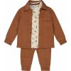 DIRKJE Set 3dielny košeľa + nohavice + tričko hnedá chlapec veľ.80 DIRKJE Set 3dielny košeľa + nohavice + tričko hnedá chlapec veľ.80