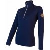 SENSOR MERINO UPPER dámska mikina krátky zips deep blue Veľkosť: L SENSOR MERINO UPPER dámska mikina krátky zips deep blue Veľkosť: L