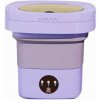 Automatická turistická mini práčka skladacia prenosná 8L fialová Automatická turistická mini práčka skladacia prenosná 8L fialová