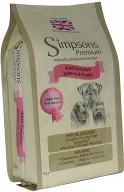 Simpsons Premium Adult Sensitive losos & zemiaky 2 x 12 kg