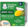 Gerber Organic Rastlinný dezert Mango a kiwi s kokosovým mliekom od ukonč. 6. mesiaca 4 x 90 g