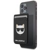 Púzdro Karl Lagerfeld Wallet Card Slot Saffiano Choupette Head MagSafe čierne