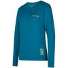 La sportiva Climbing on the Moon Sweatshirt W Turchese Giallo La sportiva Climbing on the Moon Sweatshirt W Turchese Giallo