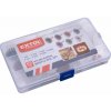 Extol premium Kotúče leštiace nylonové do štrbín 52ks Ø25mm stopka Ø3mm #80-120-220-400-600-100-2500 organizér Extol premium Kotúče leštiace nylonové do štrbín 52ks Ø25mm stopka Ø3mm #80-120-220-400-600-100-2500 organizér