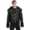 bunda pánska DEVIL FASHION - Soul Case Punk Jacket With Fur Collar - CT142 bunda pánska DEVIL FASHION - Soul Case Punk Jacket With Fur Collar - CT142