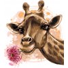 ZUTY Maľovanie podľa čísel - ŽIRAFA S GERBEROU Rámovanie: vypnuté plátno na rám, Rozmer: 40x50 cm ZUTY Maľovanie podľa čísel - ŽIRAFA S GERBEROU Rámovanie: vypnuté plátno na rám, Rozmer: 40x50 cm