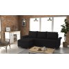 Rohová rozkladacia sedačka LENOX čierna - SAWANA 14 Rohová rozkladacia sedačka LENOX čierna - SAWANA 14