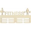 LYMFY | Vešiak na medaile s menom fitness | prírodné drevo LYMFY | Vešiak na medaile s menom fitness | prírodné drevo
