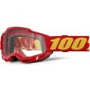 Zjazdové okuliare 100% ACCURI 2 Red/Yellow Clear Lens Zjazdové okuliare 100% ACCURI 2 Red/Yellow Clear Lens