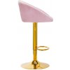 4Rico Bar barová stolička QS-B16G zamatovo ružový 4Rico Bar barová stolička QS-B16G zamatovo ružový