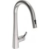 Drezová batéria Hansa Designo s vyťahovacou spŕškou, 2 prúdy brúsená oceľ 5136228380 Drezová batéria Hansa Designo s vyťahovacou spŕškou, 2 prúdy brúsená oceľ 5136228380