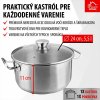 Kastról MagicHome Chloe, hrniec, 24 cm, 5,5 lit., so sklenenou pokrievkou, nerez Kastról MagicHome Chloe, hrniec, 24 cm, 5,5 lit., so sklenenou pokrievkou, nerez