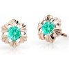 Cutie Jewellery Detské náušnice z ružového zlata C2213-30-X-4 svetlo zelená Cutie Jewellery Detské náušnice z ružového zlata C2213-30-X-4 svetlo zelená