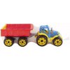 Teddies Traktor s vlekom 53cm na voľný chod Červenomodrý Teddies Traktor s vlekom 53cm na voľný chod Červenomodrý