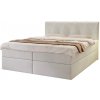 Čalúnená boxspring posteľ DEAN - krémová Rozmer: 180x200 Čalúnená boxspring posteľ DEAN - krémová Rozmer: 180x200