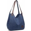 Dámska taška na rameno canvas Kono Saviora navy L modrá